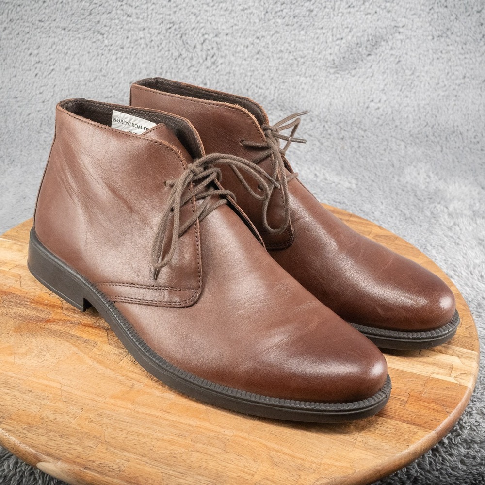 WALLIN & BROS Mr. Albany Brown Leather Lace Up Chukka Boot Size 10